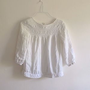 Linen eyelet top